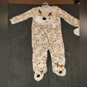 Baby Reindeer Footed One Piece